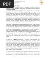 Presupuesto GN Finanzas