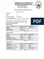 Plan de Estudios 118-8 Ing Mecanica