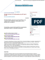 Productividad, Aspectos Que Benefician A La Organización. Revisión Sistemática de La Producción Científica