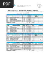 Estrutura Curricular Engenharia de Mecanica Noturno - 2023