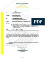 Carta de INFORME DE DIAGNÓSTICO Y INFORME DE INICIO DE OBRA