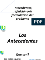 Capitulo II. Formulacion Del Problema y Antecedentes