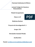 Proyecto 1 Sobre La Medicina Nuclear PDF