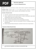 Financial Services - Unit 1