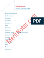 Computer Awareness Questions Bank Exams PDF