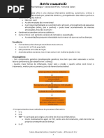 Reumatologia - Resumo - Artrite Reumatóide - Maria Eduarda Toreto PDF