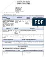 SESIÓN DE APRENDIZAJE - C y Tecnología