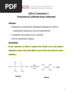 Exp 7 Preparation of Alkenes