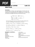 Lab 2-2 A Series of Copper Reactions