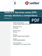 Sandoval - J - S2 - T2 - Ejercicios Varios (FPP, Ventaja Absoluta y Comparativa)