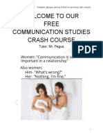 COMMUNICATION STUDIES CRASH COURSE @pegus - Tutoring