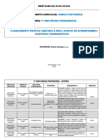 Planejamento LP 5º Ano