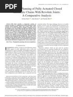 Motion Planning of Fully Actuated Closed Kinematic Chains With Revolute Joints A Comparative Analysis