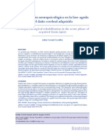 Rehabilitación Neuropsicológica en La Fase Aguda Del Daño Cerebral Adquirido