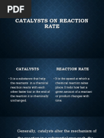 Catalysts On Reaction Rate