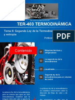 Tema 6 Segunda Ley de La Termodinámica y Entropía