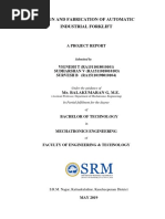 Design and Fabrication of Automatic Industrial Forklift: A Project Report