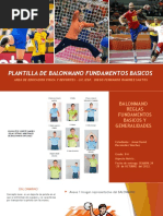 Plantilla Balonmano. Josue David Hernandez S. 8-6