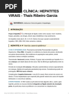 AULA 9) CLNICA HEPATITES VIRAIS - Thas Ribeiro Garcia