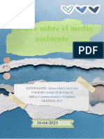 Ensayo de El Medio Ambiente