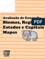 Avaliação de Geografia Biomas - Regioes e Mapas PDF