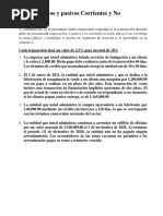 Tarea Casos Prácticos - Activos y Pasivos Corrientes y No Corrientes