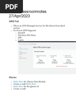 Training Aws Notes