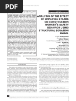 Journal 2022 - Analysis - of - The - Effect - of - Employee - Status - On - Const