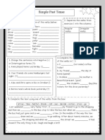 Past Tense Worksheet