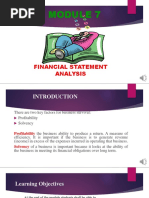 Module 7 Financial Statement Analysis