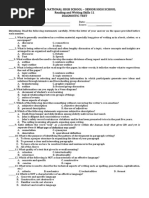 Reading and Writing Skills PRETEST