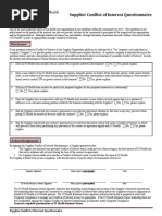 Supplier COI Questionnaire