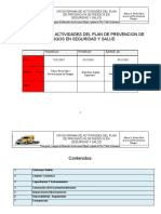 Cronograma de Actividades Del Plan de Prevencion de Riesgos en Seguridad y Salud