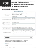 Examen - (AAB01) Cuestionario 4 - Retroalimente Su Aprendizaje Sobre El Sistema Vial, Dando Respuesta Al Cuestionario en Línea Correspondiente