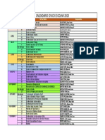 Calendario Civico Escolar 2023 - Samanez