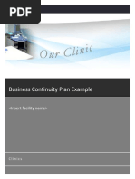 Hospital Business Continuity Plan Sample