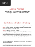 Lecture Bee Hives and Their Description, Bee Pasturage, Bee Foraging, Behaviour and Communication