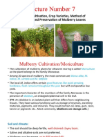 Lecture Mulberry Cultivation, Crop Varieties, Method of Harvesting and Preservation of Mulberry Leaves