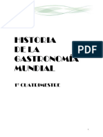 Historia de La Gastronomia Mundial ISG