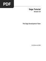 Sage Tutorial