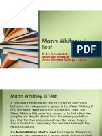 Mann Whitney U Test