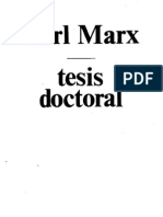 Marx, Karl - Tesis Doctoral