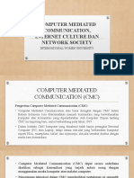 Aplikom2 - p6 - Computer Mediated Communication, Internet Culture Dan Network