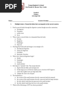 4th QTR Grade 8 Long Test