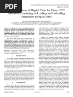 Implementation of Digital Twin For Three CNC Machines Consisting of Loading and Unloading Operations Using A Cobot