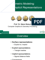 Geometric Modeling - Explicit - Implicit Representations