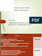 Taller Planeación Didáctica Argumentada