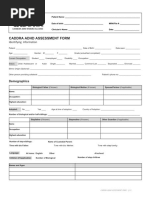 CADDRA ASSESSMENT Form