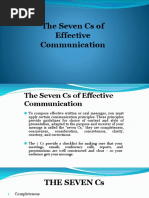 The Seven Cs of Effective Communication