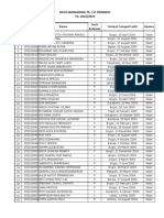 Data Mahasiswa Baru S1 Keperawatan